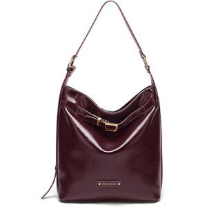 Leather Women's Hobo Bag Purse Dark Brown Tote Crossbody Shoulder Fashion